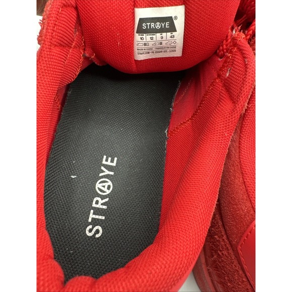 Straye Logan Puff sneakers in red hairy suede canvas upper Sz 10 - Picture 8 of 9